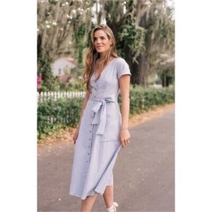 Vanessa gal meets glam lavender linen dress